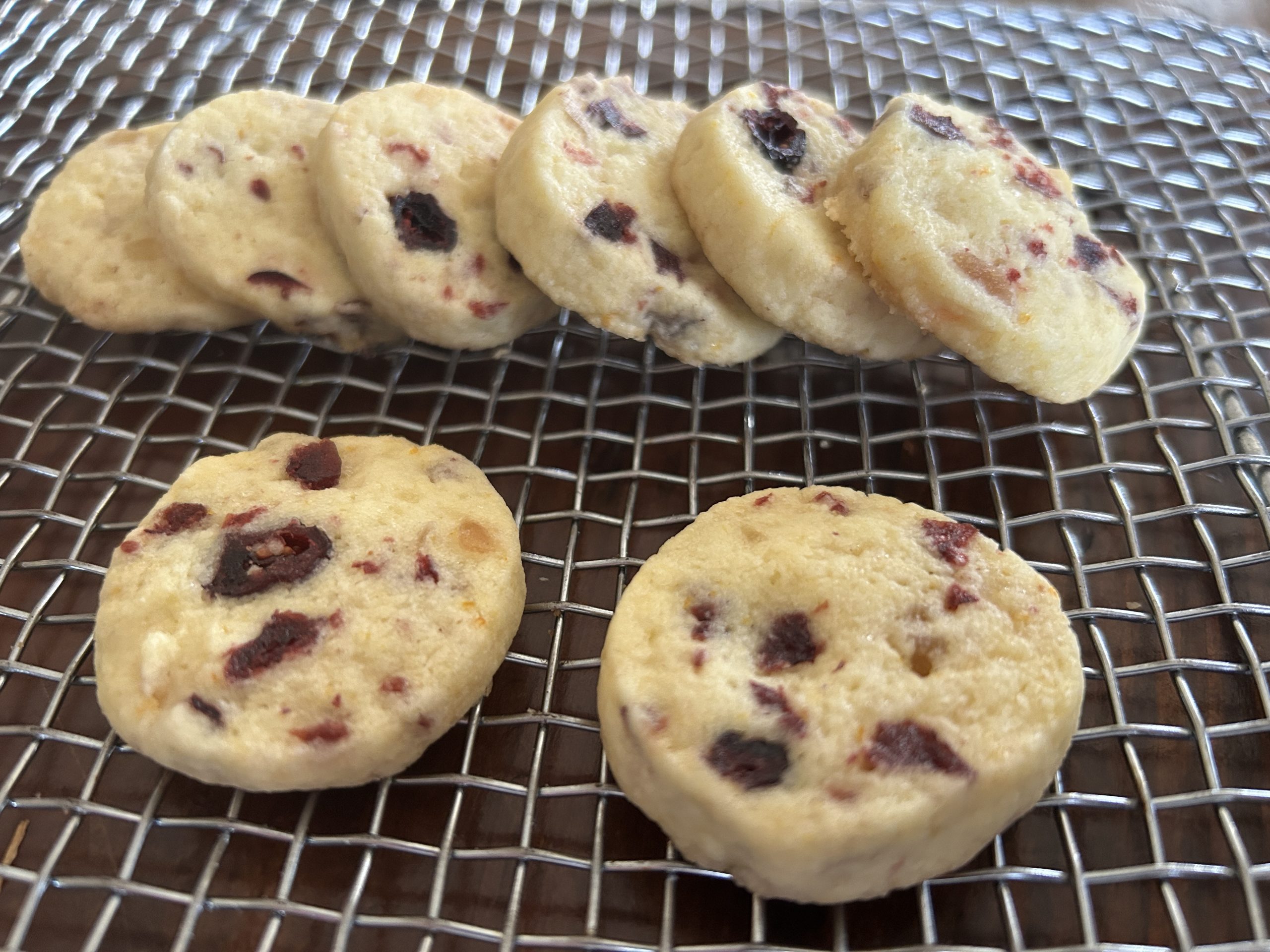 Cranberry Orange Ginger Icebox Cookies